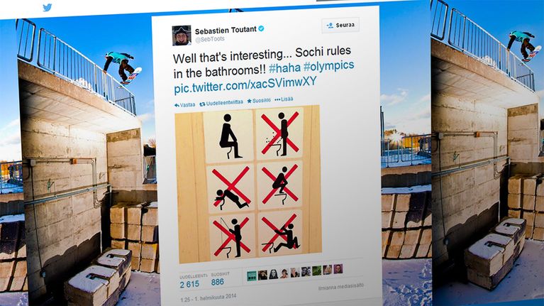Kuvakaappaus Sebastien Toutantin Twitter-sivusta.