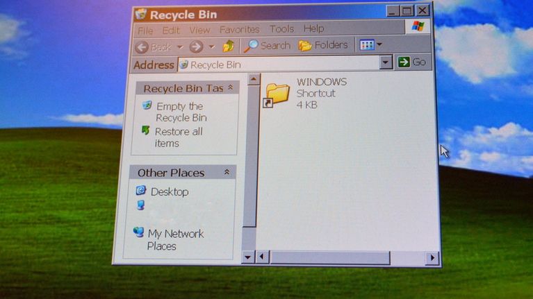 Windows XP-näyttö.