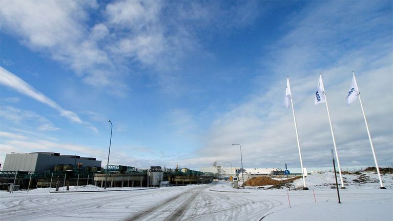 Talvivaaran tehdasalue.