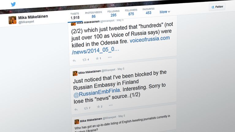 Kuvakaappaus Mika Mäkeläisen Twitter-sivusta.