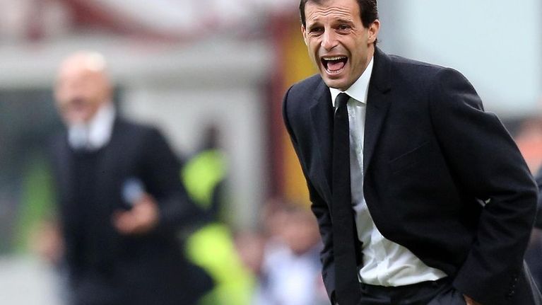 Juventuksen päävalmentaja Massimiliano Allegri.