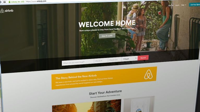 Kuvakaappaus Airbnb:n nettisivustosta.