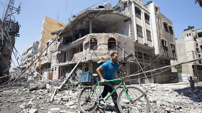 Näkymä Gazan kaupungissa 23. heinäkuuta.