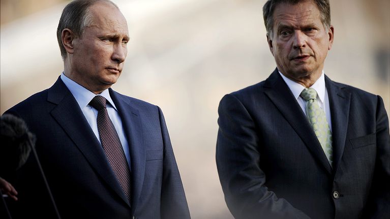 Tasavallan presidentti Sauli Niinistö (oik.) ja Venäjän presidentti Vladimir Putin kuvattuna Turussa 25. kesäkuuta 2013. 