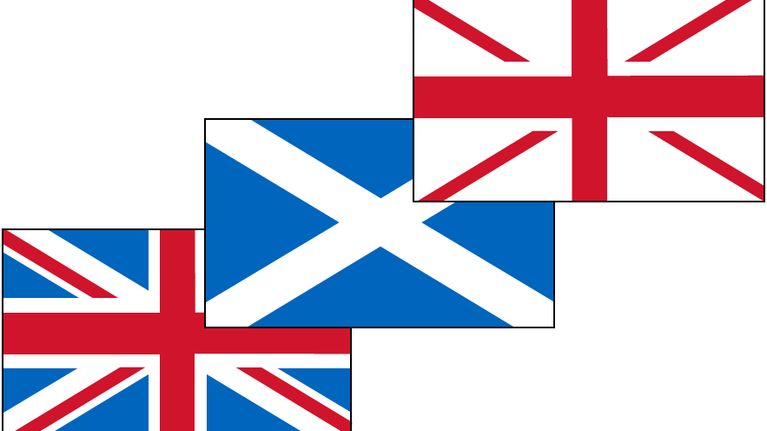 Lähestyvä äänestys on kiihdyttänyt pohdintoja siitä, millainen olisi Iso-Britannian lippu ilman Skotlannin osuutta eli sinitaustaista lippua.