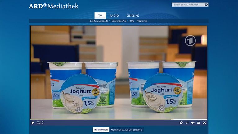 Kuvakaappaus ARD Mediathekin sivulta.