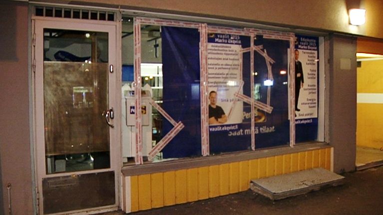 Perussuomalaisten Helsingin piirin vaalitoimisto.