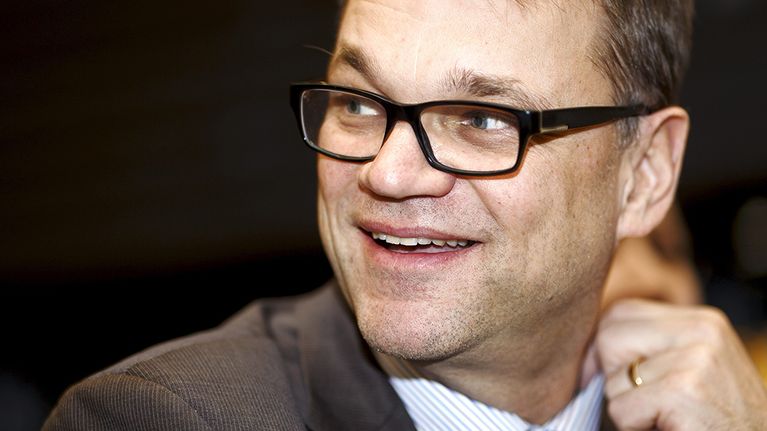 Juha Sipilä keskustan Huolenpitoseminaarissa Helsingissä 25. marraskuuta.