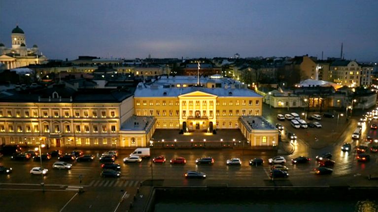 Presidentinlinna juhlavaistuksessa itsenäisyyspäivänä.