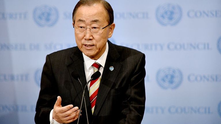 YK:n pääsihteeri Ban Ki-moon.