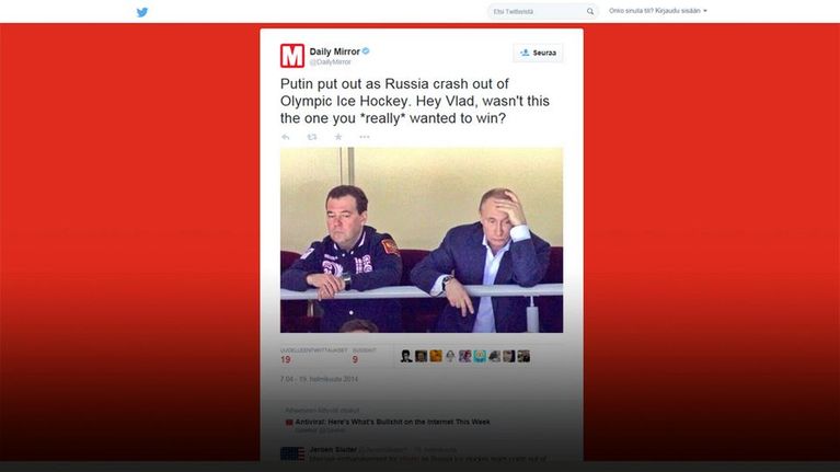 Kuva Daily Mirror -lehden Twitter-tililtä.