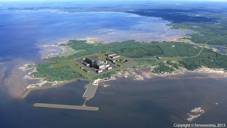 Havainnekuva Rosatomin AES-2006-laitoksesta.