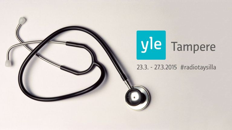 Yle Tampereen logo ja stetoskooppi