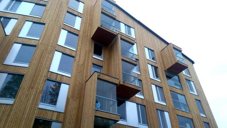 Puukuokka puukerrostalo Jyväskylän Kuokkala