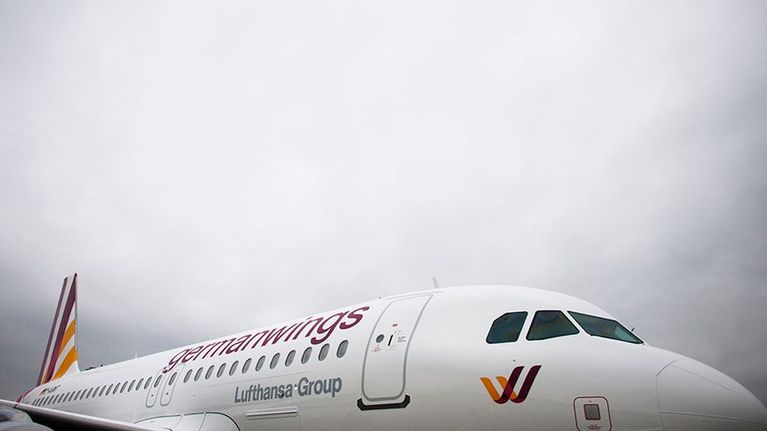 Germanwings Airbus A319 -kone Köln/Bonnin kentällä 19. joulukuuta 2012.