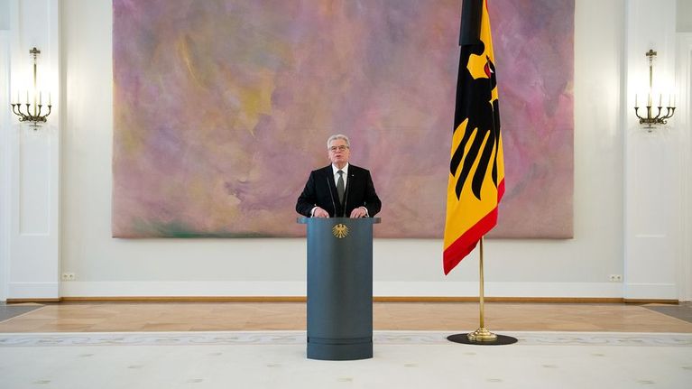 Saksan presidentti Joachim Gauck tammikuussa 2015.