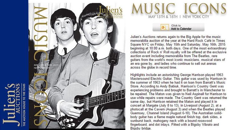 George Harrison kitara kädessä, takana Paul McCartney