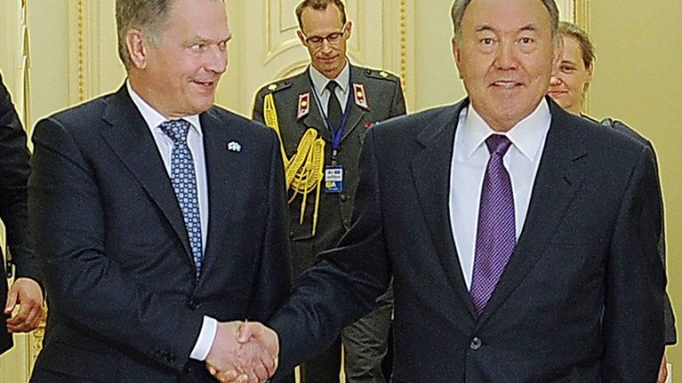 Sauli Niinistö ja Nursultan Nazarbajevin