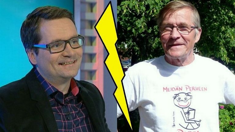 meteorologi Matti Huutonen ja ahvenen selkäevästä säätä ennustava Matti Paasonen