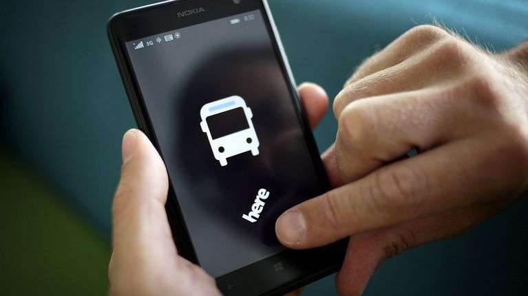 Nokian Here-karttasovellus Nokia Lumia -puhelimessa.