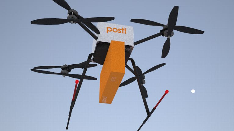 robottikopteri Suomenlinna paketti posti