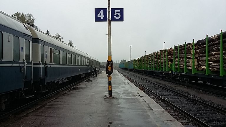 Junia Haapamäen asemalla.