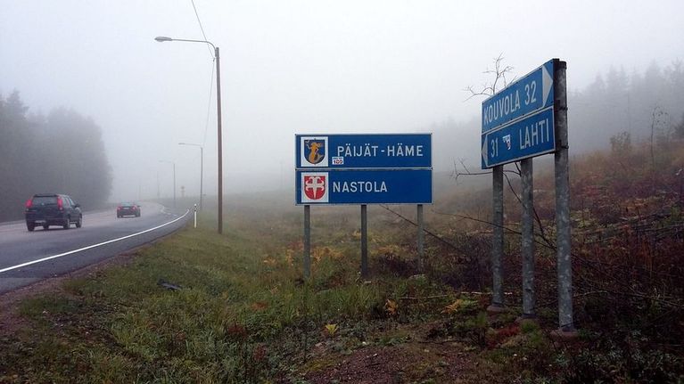 Opasteita Kymenlaakson ja Päijät-Hämeen rajalla