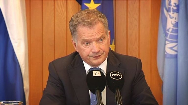 Tasavallan presidentti  Sauli Niinistö lehdistötilaisuudessa tiistaina 29. syyskuuta.