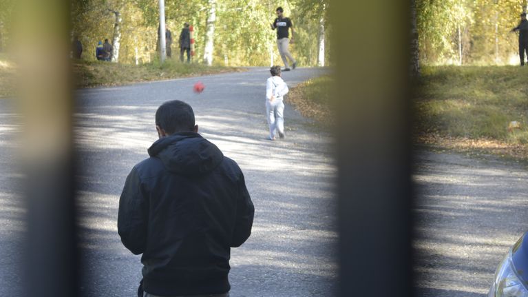 Turvapaikanhakijoita Lahdessa.