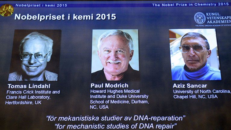 Tomas Lindahl, Paul Modrich ja Aziz Sancar. 