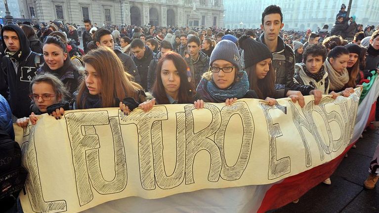 Italia mielenosoitus.