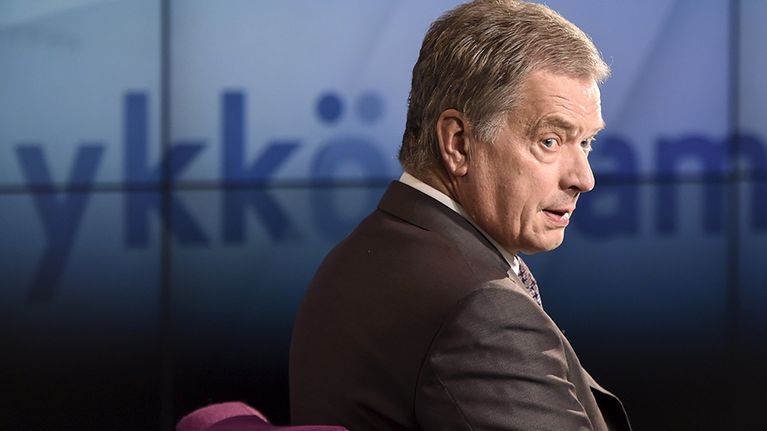 Tasavallan presidentti Sauli Niinistö oli Ylen Ykkösaamun vieraana Helsingissä 17. lokakuuta.