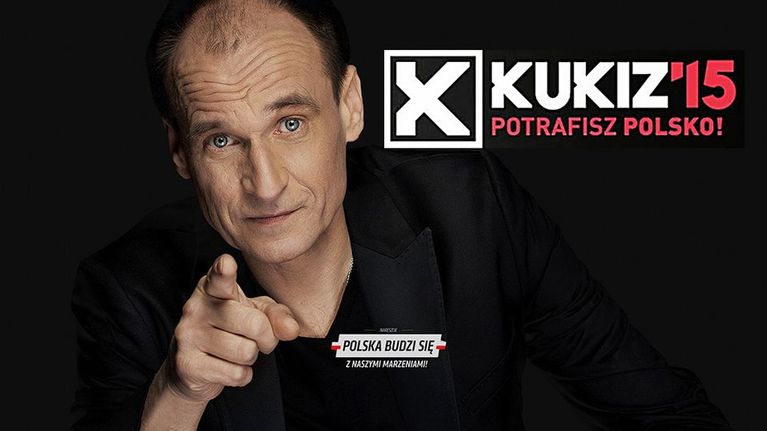 Kuva Kukiz´15 -puolueen nettisivusta lokakuisten vaalien alla.