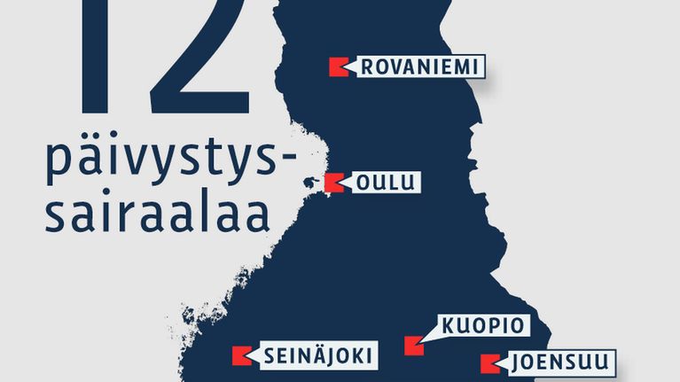 12 päivystyssairaalaa