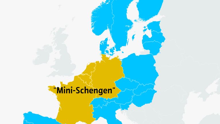 Kartta Schengen-alueesta