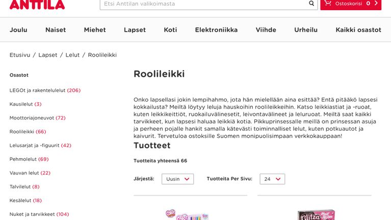 Anttilan verkkosivut.