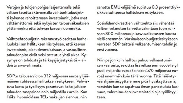 Ote SDP-muistion sivulta 28.