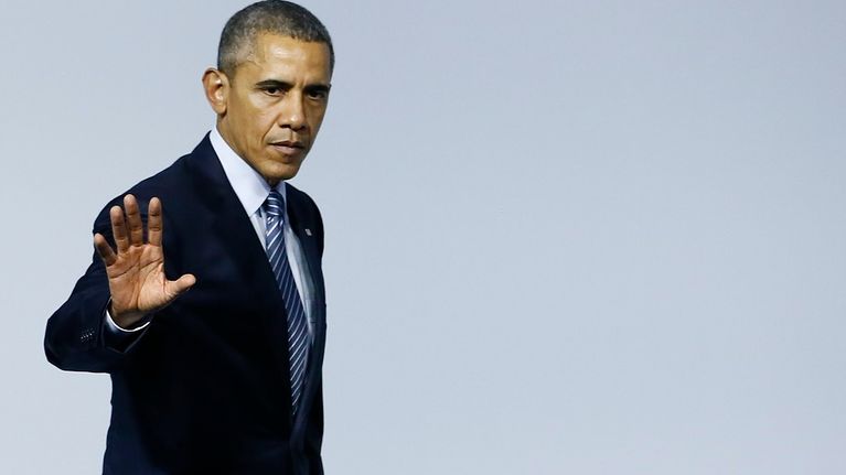 Presidentti Barack Obama Pariisin ilmastokokouksessa 30. marraskuuta.