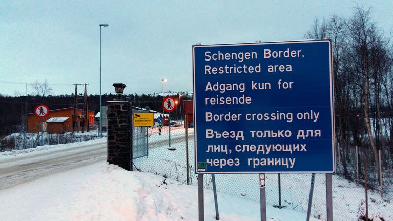 Storskogin raja-asema Norjassa.