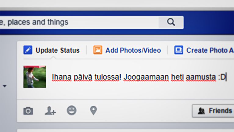 facebook-päivitys