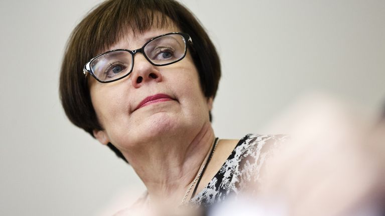 Eduskunnan lainsäädäntöjohtaja Maija-Leena Paavola eduskunnan syysistuntokauden aloitusinfossa Sibelius-Akatemiassa Helsingissä 7. syyskuuta.