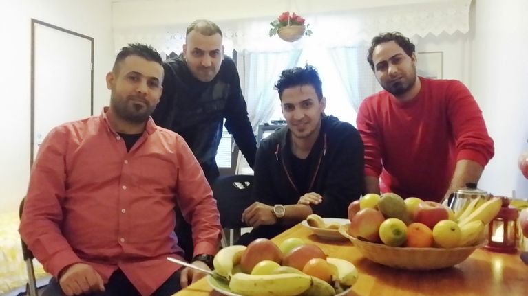 Irakilaiset turvapaikanhakijat Ali, Mustafa, Alex ja Hasan