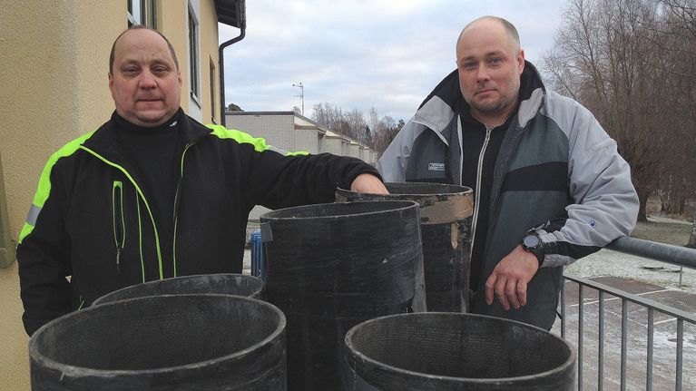 Pohjan VPK:n puheenjohtaja Kimmo Wiman ja päällikkö Jari Suvanto.