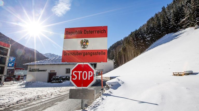 Itävallan ja Italian välinen raja 19. tammikuuta 2016.
