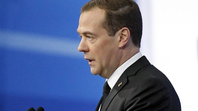 Venäjän pääministeri Dmitri Medvedev.