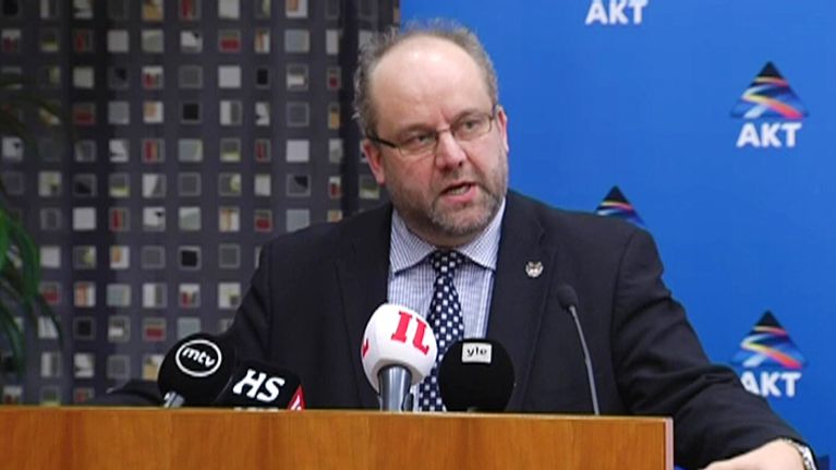 AKT:n tiedotustilaisuus 4. maaliskuuta.