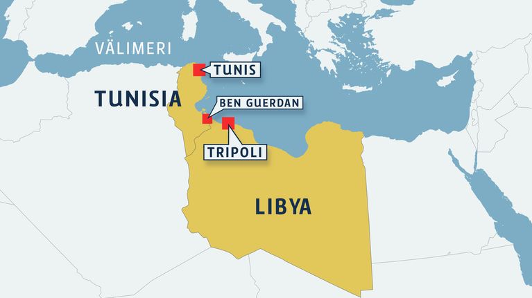 Tunisian kartta