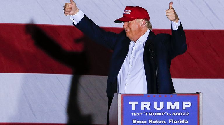 Donald Trump kampanjoi Floridassa maaliskuussa 2016. 