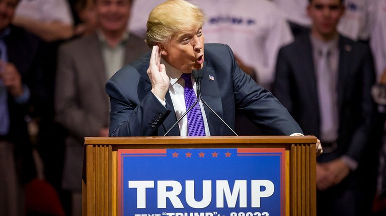 Donald Trump kampanjoi helmikuussa Las Vegasissa.