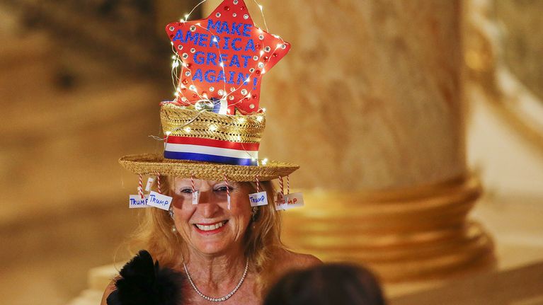Donald Trumpin kannattaja Palm Beachissa, Floridassa, maaliskuussa 2016.